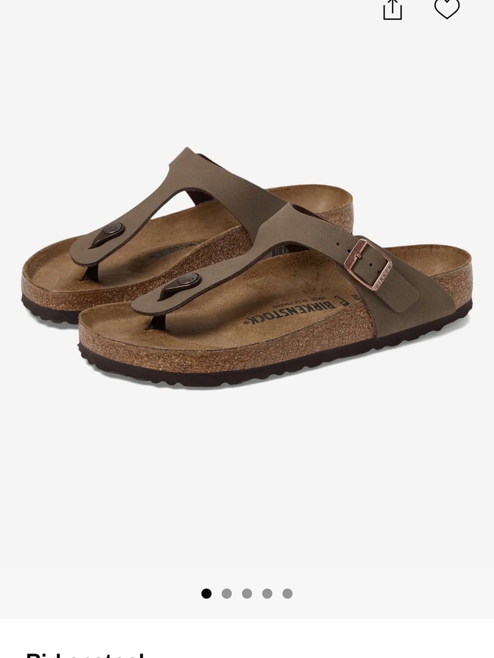Birkenstock Gizeh Thong Sandal in Taupe Brown